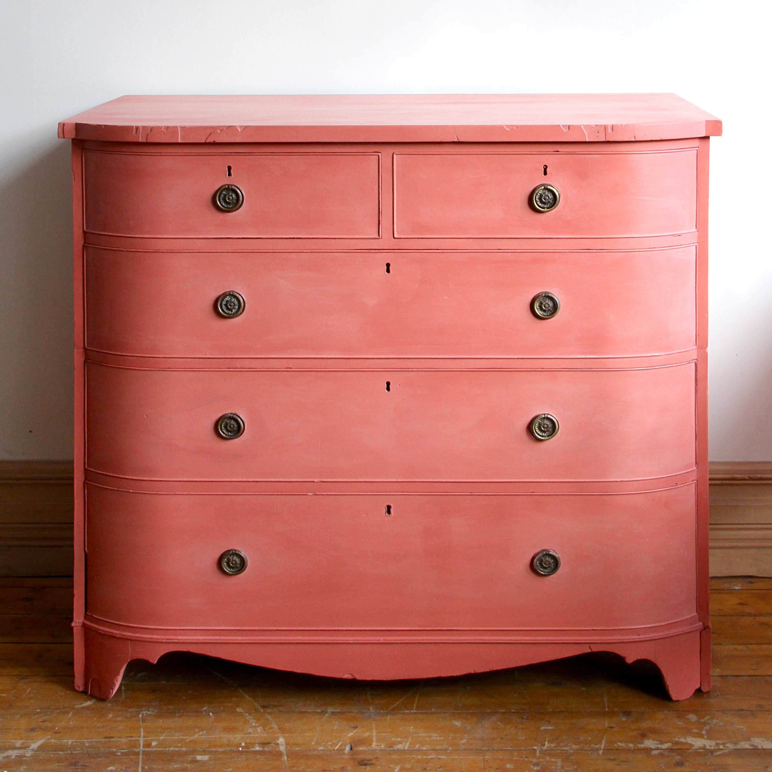 Small Chest of Drawers Painted in Pink Annie Sloan Chalk Paint - Agapanthus  Interiors