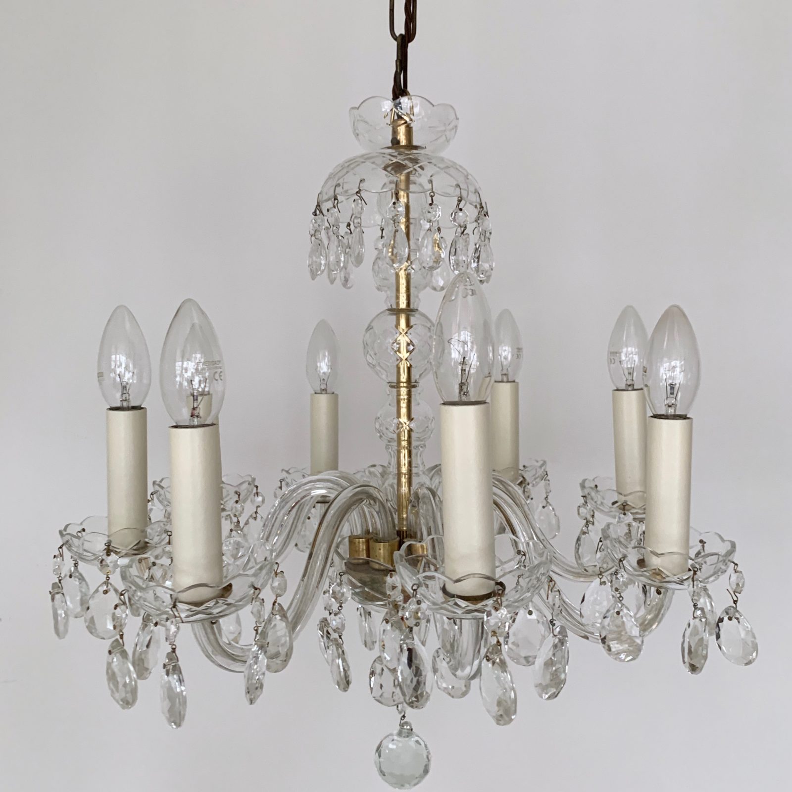 French Crystal Swan Neck Chandelier - Agapanthus Interiors