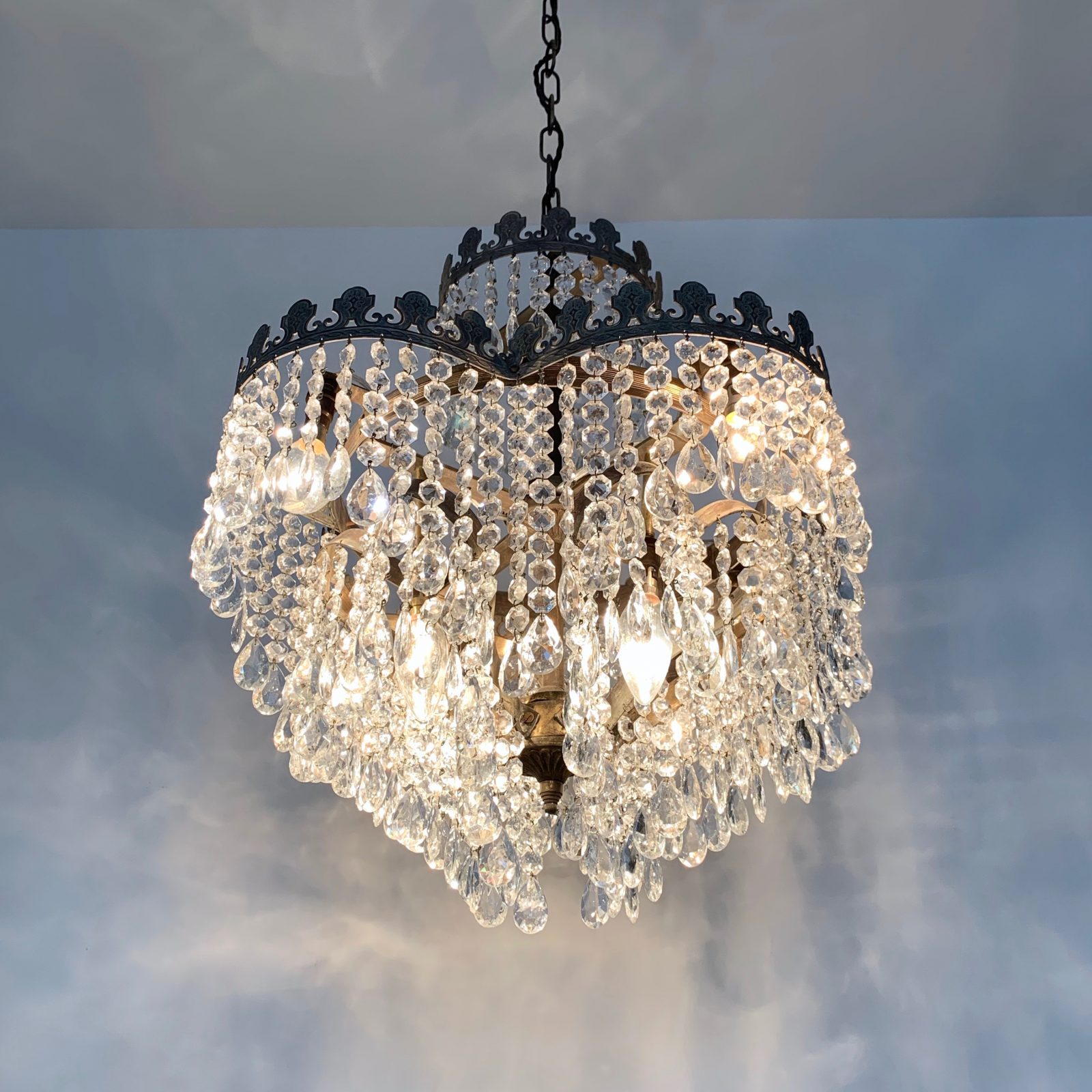 Heart Shaped Button Waterfall Chandelier - Agapanthus Interiors