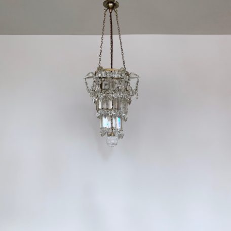 Small Three Tier Crystal Waterfall Chandelier