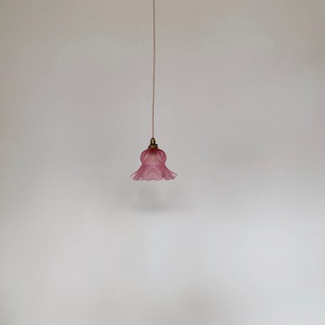 Small Edwardian Cranberry Frosted Shade