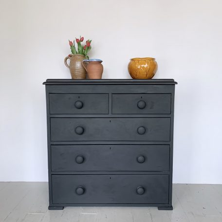 Black Painted Chest of Drawers