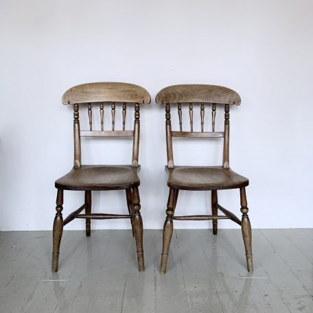 Pair of Solid Wood Chairs