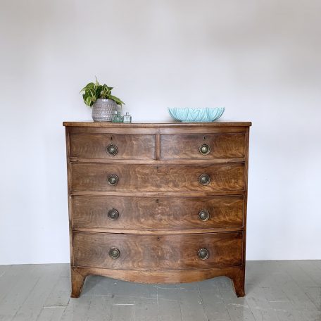 19th Century Mahogany Bowfront Chest of Drawers