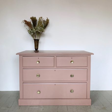 Painted Chest of Drawers with Brass Handles