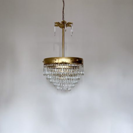 Brass Icicle Waterfall Chandelier