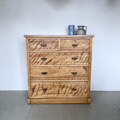 Continental Burl Maple Chest of Drawers