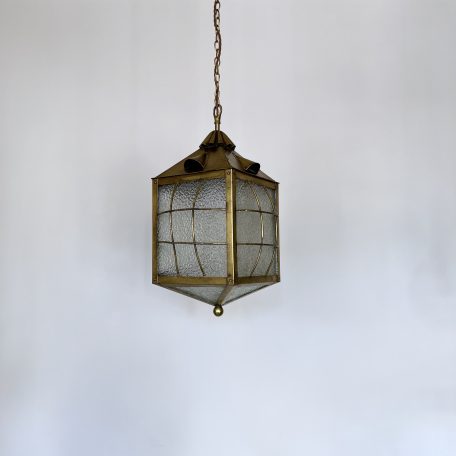 Large Brass Art Nouveau Lantern