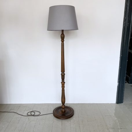 Turned Wood Floor Lamp
