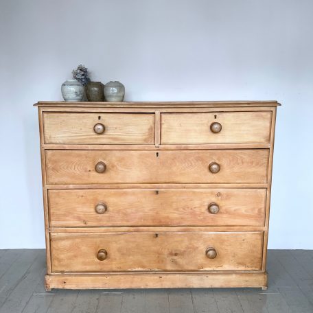Victorian Waxed Pine Chest of Drawers