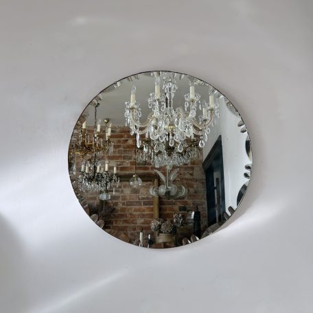 Circular Deco Bevelled Edge Mirror