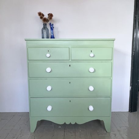 Painted Green Chest of Drawers