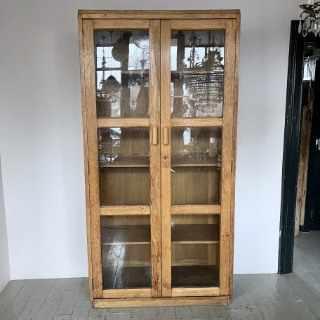 Large Oak Glazed Cabinet