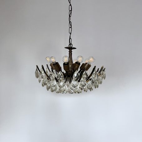 Small Multi Arm Chandelier with Harlequin Pear Drops
