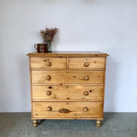 Lacquered Pine Chest of Drawers