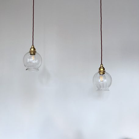 Two Small Clear Globe Shades