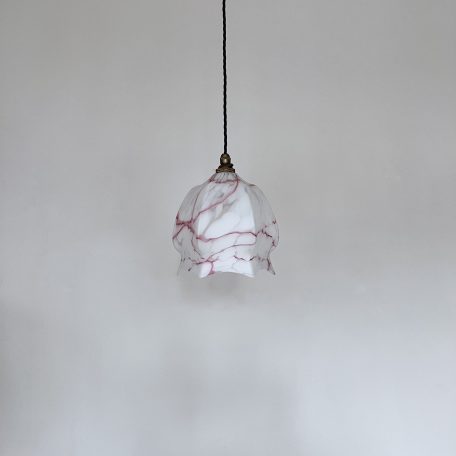 Mottled White and Pink Glass Shade