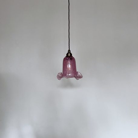 Polished Pink and Clear Clichy Glass Shade