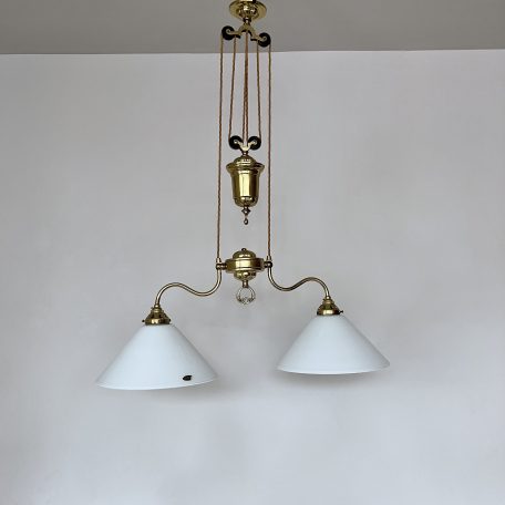Christopher Wray Brass Rise and Fall Chandelier