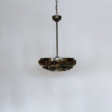 Italian Floral Glass Pendant