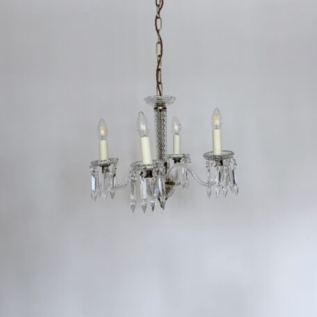 Small Crystal Chandelier with Prince Albert Drops