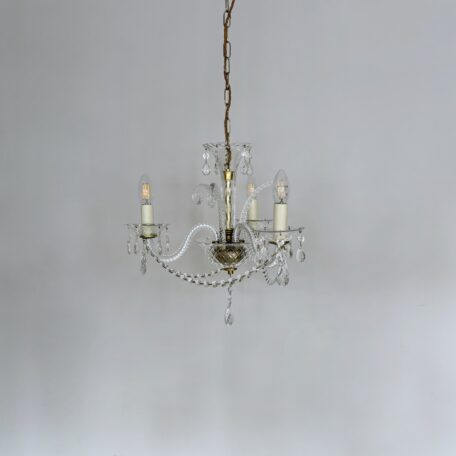 Small Glass Swan Neck Chandelier