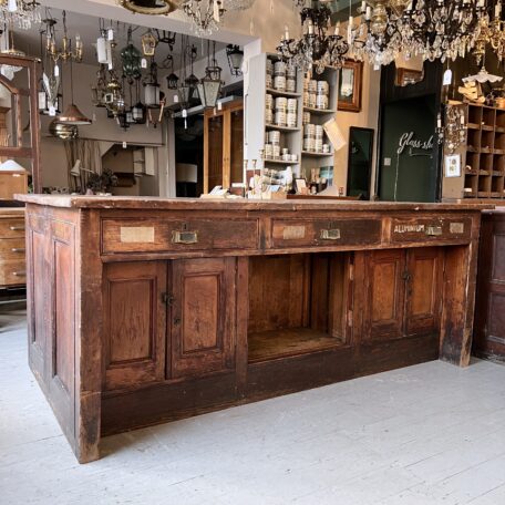 Unique 1920s Wooden Scientific Laboratory Work Bench