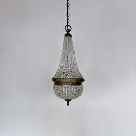 Italian Cut Glass Beaded Balloon Chandelier