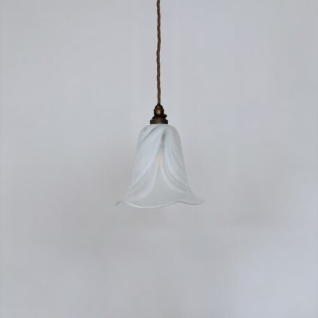 Tulip White Swirled Glass Shade