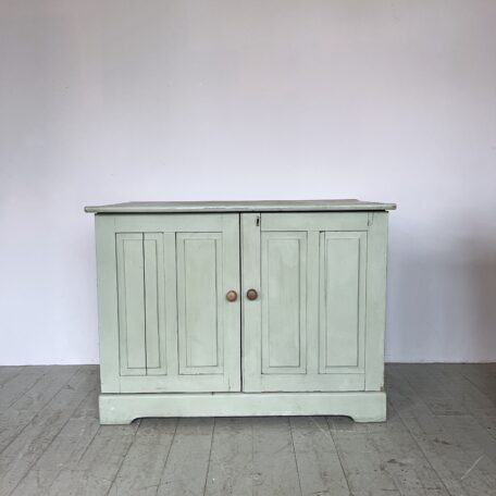 Victorian Green Painted Wooden Storage Unit