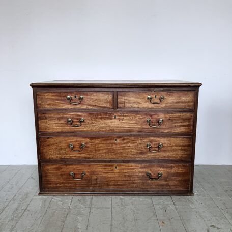 Victorian Mahogany Chest of Drawers with Original Brass Handles