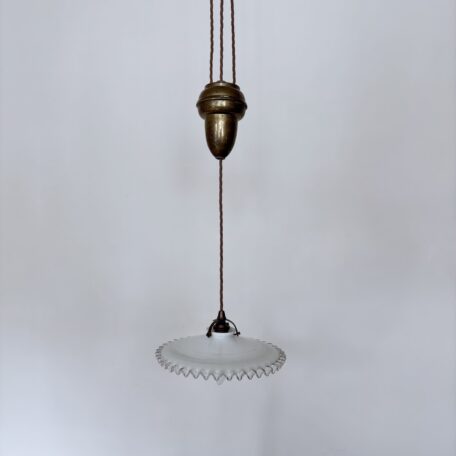 Antique Brass Rise and Fall Handkerchief Shade