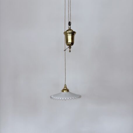 Polished Brass Rise and Fall Handkerchief Shade