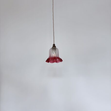 Small Cranberry Glass Frilled Shade