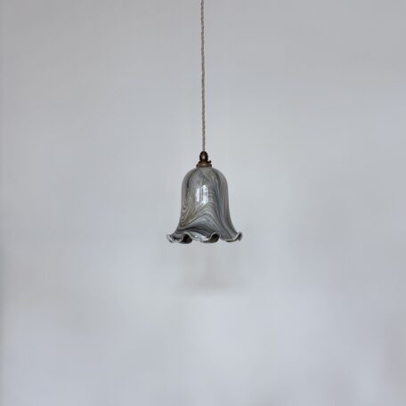 Smokey Marbled Frill Glass Shade