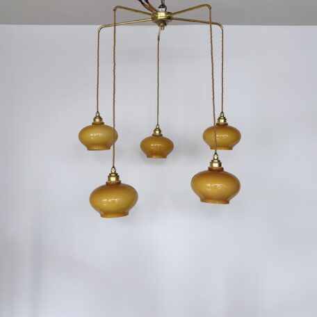 Brass Multi Pendant Chandelier