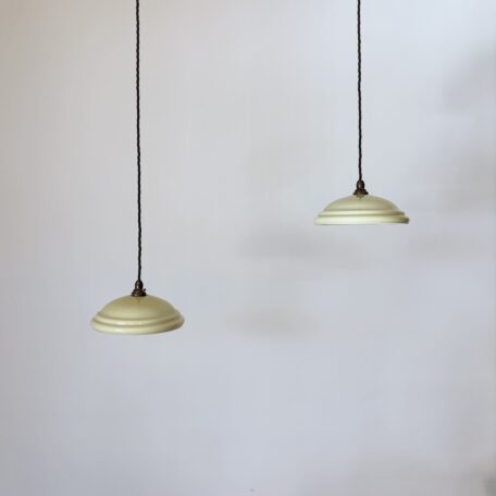 Pair of Yellow Glass Shades