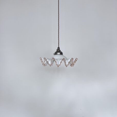 French Handkerchief Shade with Pink Edge