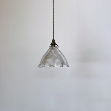 Large Fluted Stamped Holophane Shade