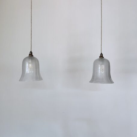 Pair of Frosted Bell Shades