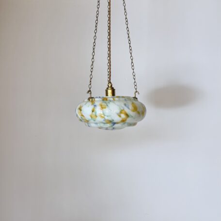 Art Deco Polished Glass Diffuser with Blue, Green and Orange Details