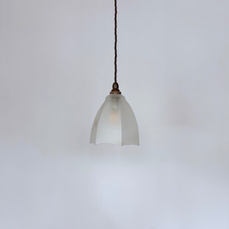 Frosted Hexagonal Fluted Glass Shade