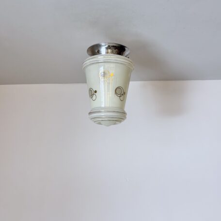 Mid Century Chrome Ceiling Fitted Shade
