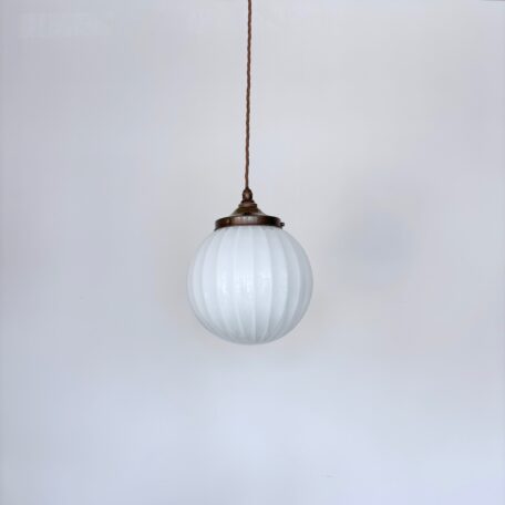 Moulded White Glass Globe Shade