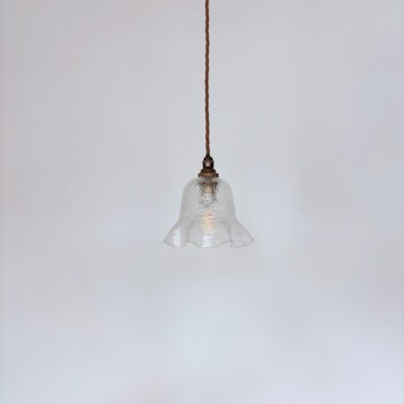 Small Fluted Crackle Glass Shade