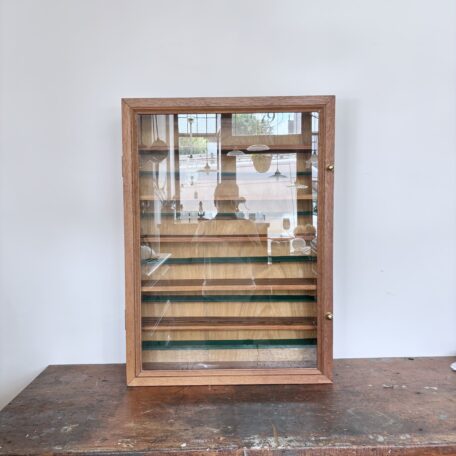 Wooden Glazed Shelving Unit