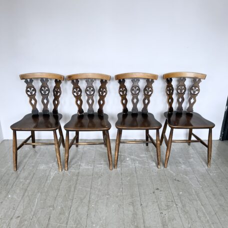 Set of Four Ercol Plume of Feathers Dining Chairs
