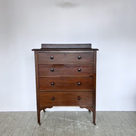 Small Mahogany Chest of Drawers with Jade Handles