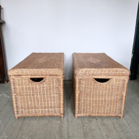 Two Wicker Blanket Boxes