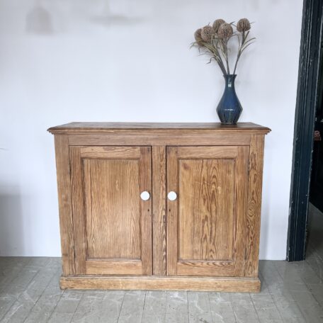 Victorian Pitch Pine Cupboard with Ceramic Handles